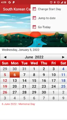 South Korean Calendar 2022 android App screenshot 2